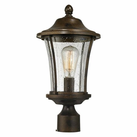 ELK LIGHTING Morganview 1 Light Outdoor Post Lantern In Hazelnut Bronze 45154/1